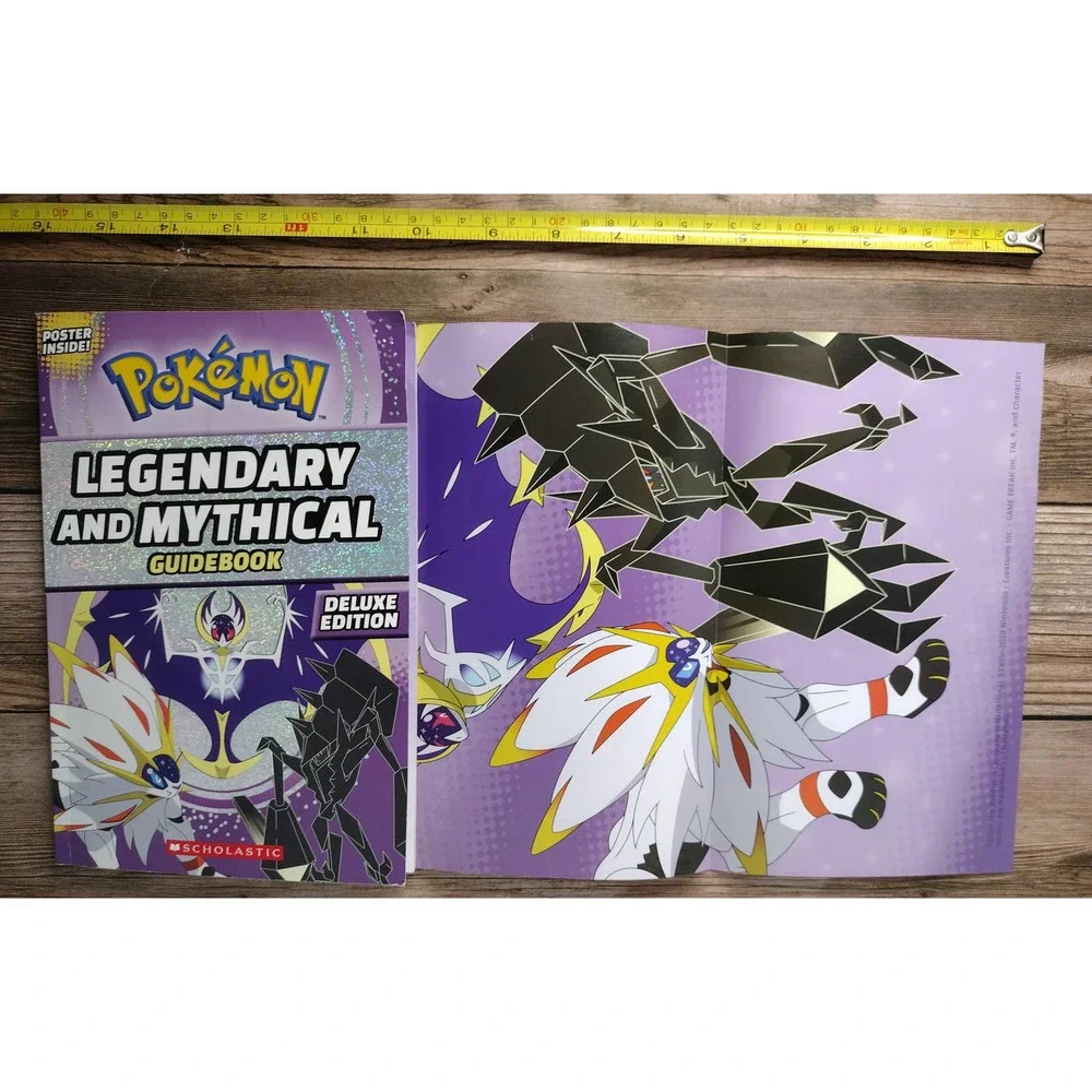 Scholastic Pokemon Legendary and Mythical GuideBook w/ Poster! (2019). Good Cond